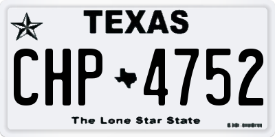 TX license plate CHP4752