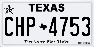 TX license plate CHP4753