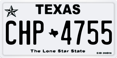 TX license plate CHP4755