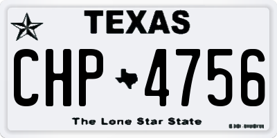 TX license plate CHP4756