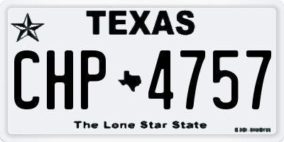 TX license plate CHP4757