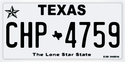 TX license plate CHP4759