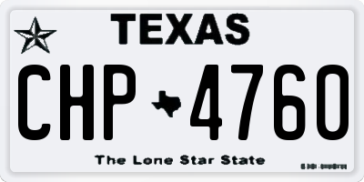 TX license plate CHP4760