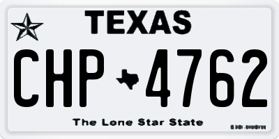 TX license plate CHP4762