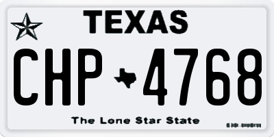 TX license plate CHP4768