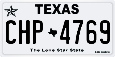TX license plate CHP4769