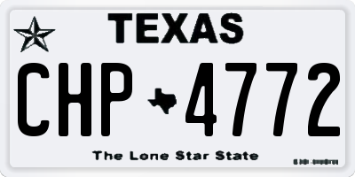 TX license plate CHP4772