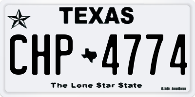 TX license plate CHP4774
