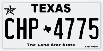 TX license plate CHP4775