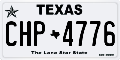 TX license plate CHP4776
