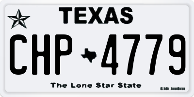 TX license plate CHP4779