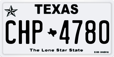 TX license plate CHP4780