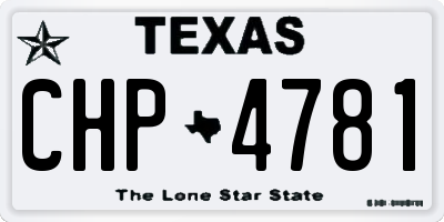 TX license plate CHP4781