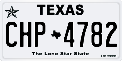 TX license plate CHP4782