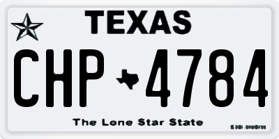 TX license plate CHP4784
