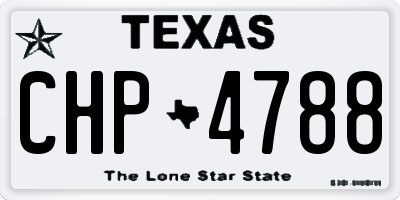 TX license plate CHP4788