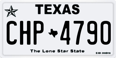 TX license plate CHP4790