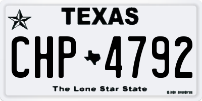 TX license plate CHP4792