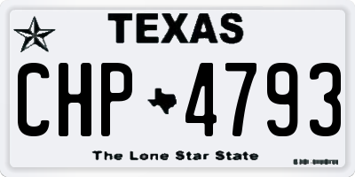 TX license plate CHP4793