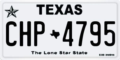 TX license plate CHP4795