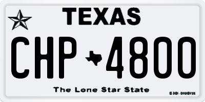 TX license plate CHP4800