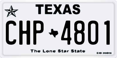 TX license plate CHP4801