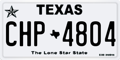 TX license plate CHP4804