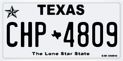 TX license plate CHP4809