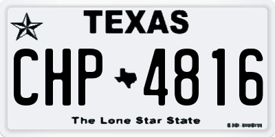 TX license plate CHP4816