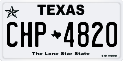 TX license plate CHP4820