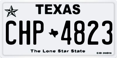 TX license plate CHP4823
