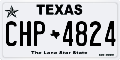 TX license plate CHP4824