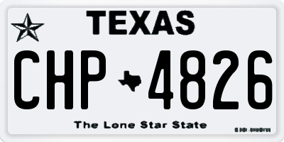 TX license plate CHP4826