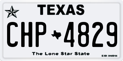 TX license plate CHP4829