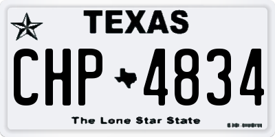 TX license plate CHP4834