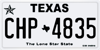 TX license plate CHP4835