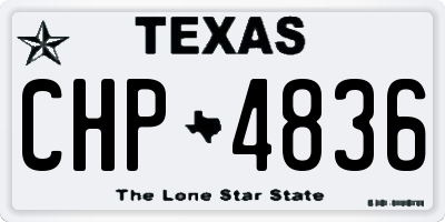 TX license plate CHP4836