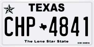 TX license plate CHP4841