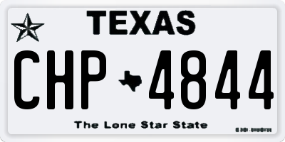 TX license plate CHP4844