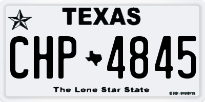 TX license plate CHP4845