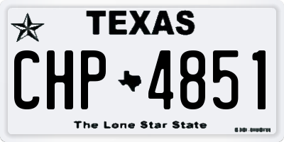 TX license plate CHP4851