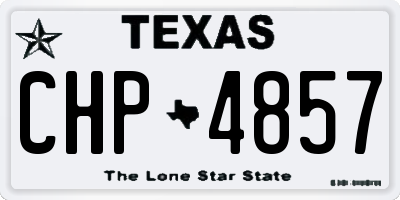 TX license plate CHP4857