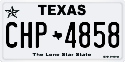 TX license plate CHP4858