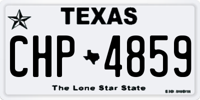 TX license plate CHP4859