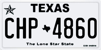 TX license plate CHP4860