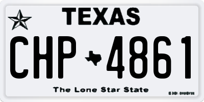 TX license plate CHP4861