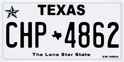 TX license plate CHP4862
