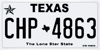 TX license plate CHP4863