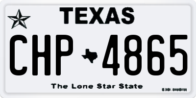 TX license plate CHP4865