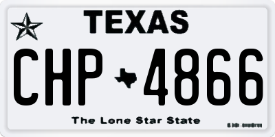 TX license plate CHP4866